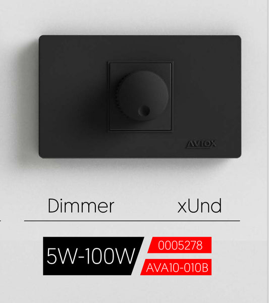 Dimmer 5 Watts-100 Watts Negra Mate